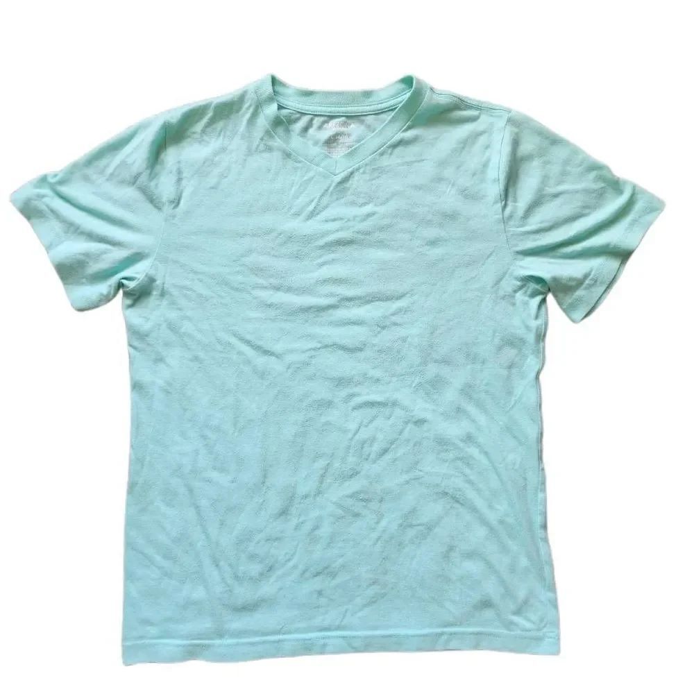 Arizona boys large 14/16 mint green t-shirt V-neck short sleeve basic casual